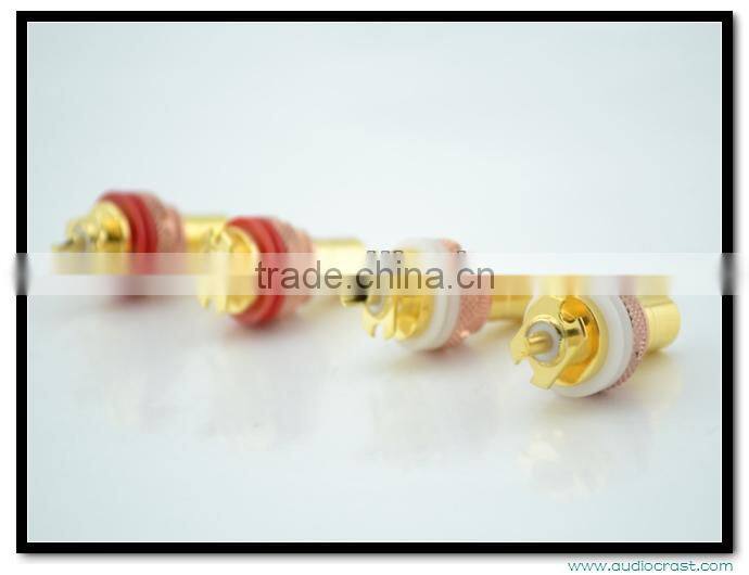 Audiocrast AS-103(G) High End Gold RCA Female Audio Plug RCA Socket RCA chassis