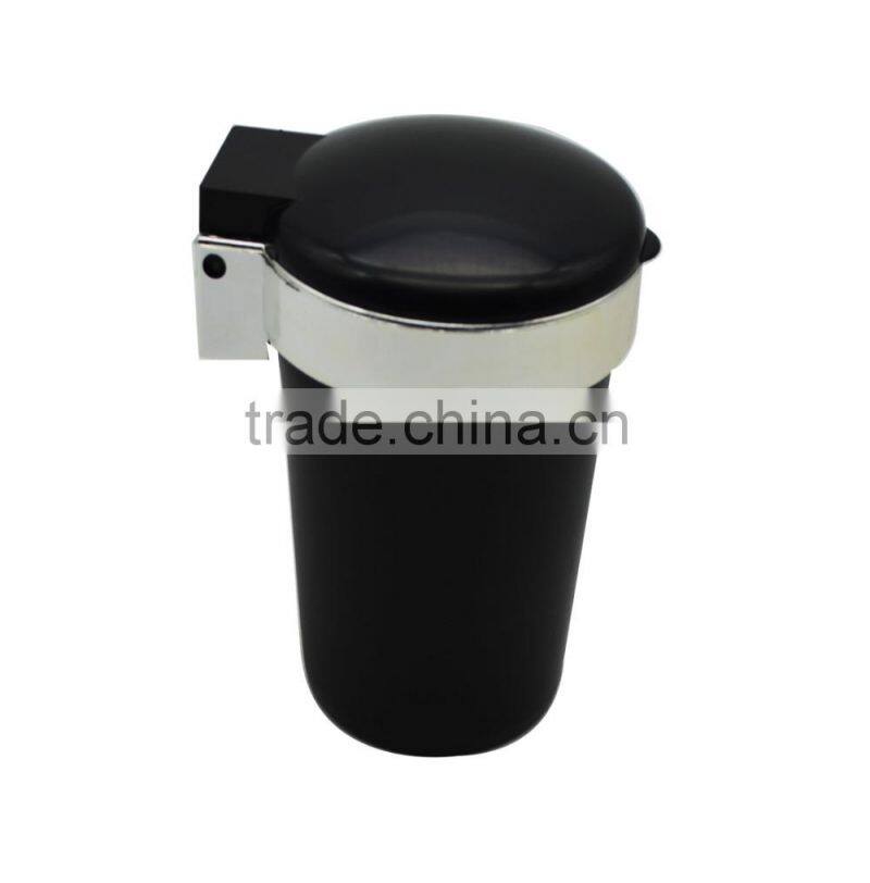 2016 New Design Black Plastic Cover Home Car Ashtray Trash Bin Can Garbage Container