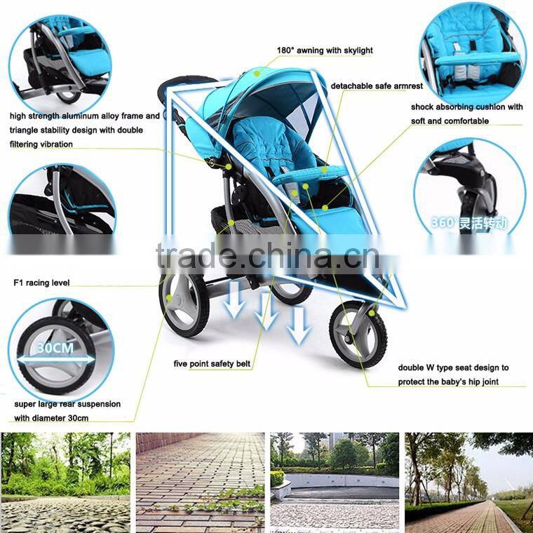 BS-45B 5-point safety belt super light baby stroller tricycle with 5 shock absorber