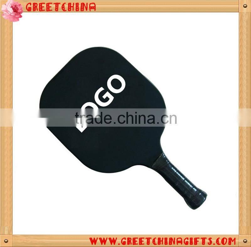 Wood and carbon pickleball paddle racket