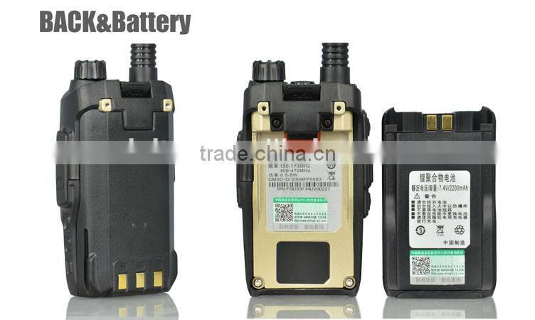 Flash torch and fm radio uv-6r dual band radio vhf uhf