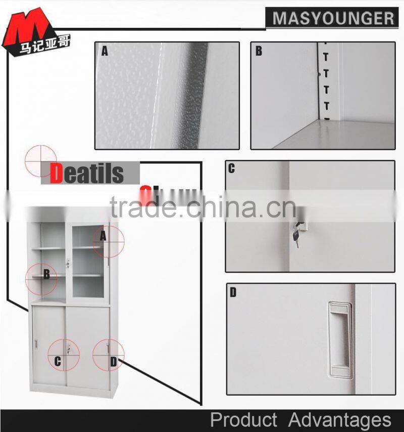 No door modern display cabinet with 2 tier