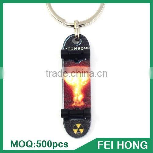 China Supplier custom two sided printing metal promo skateboard