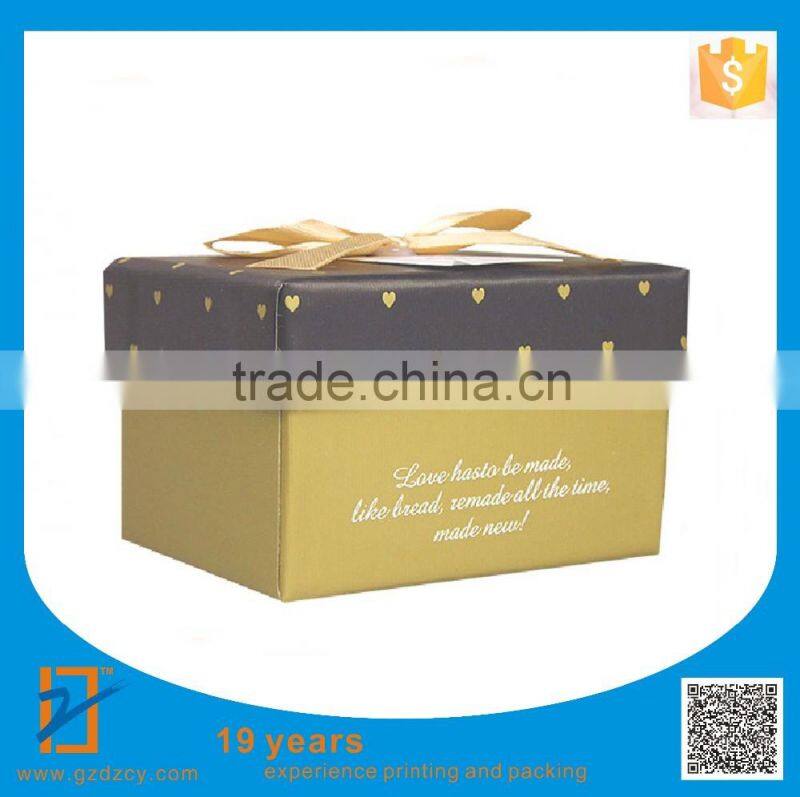 Custom decorative individual wedding cake boxes with handle