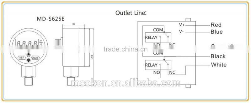MD-S625E High precision Water, Oil, Gas Intelligent Digital Electric Contact Pressure Switch