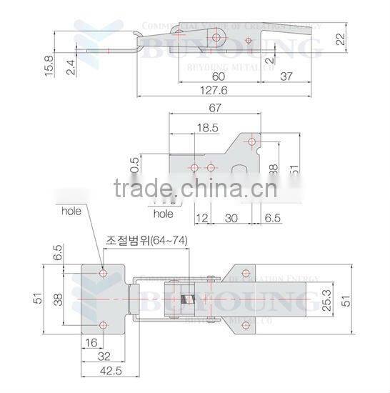 Adjustable Draw Latch BY1-11-1