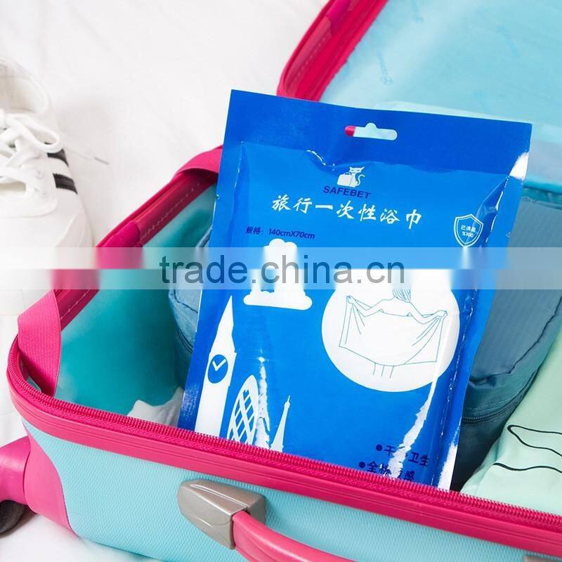 Non woven fabric thickening quick-dry disposable bath towel