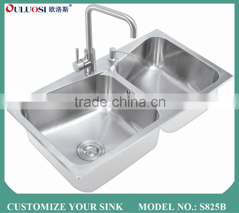 top level quickly producing pearl sand finish used commercial stainless steel sinks S825B