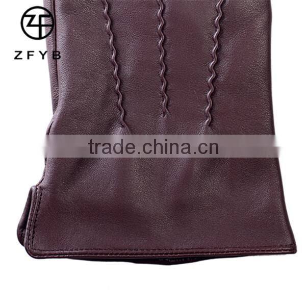 Touch-screen leather gloves for man