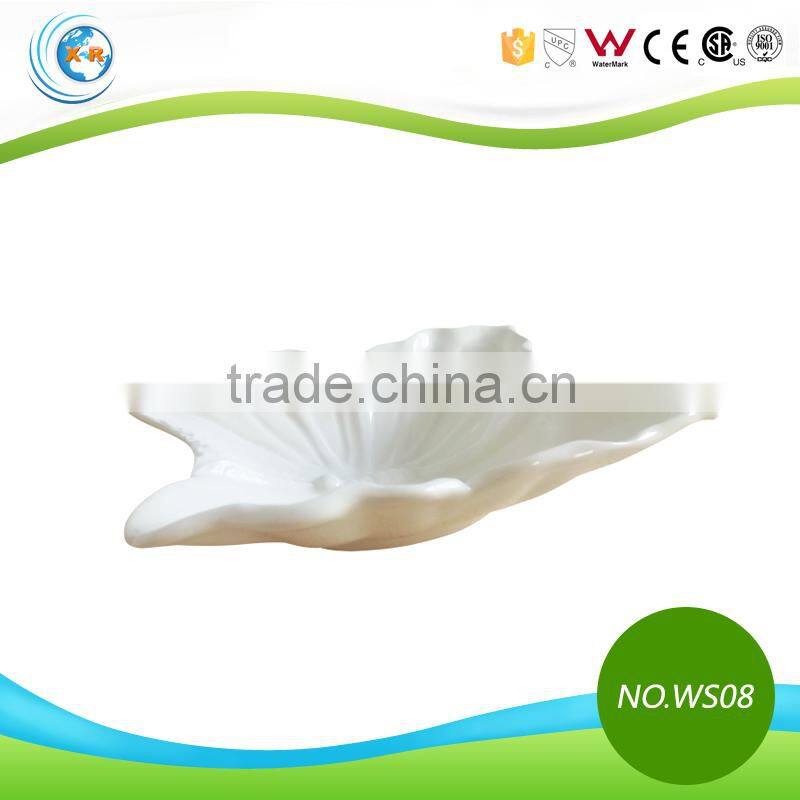 Wholesale Butterfly Shap White Porcelain Dish