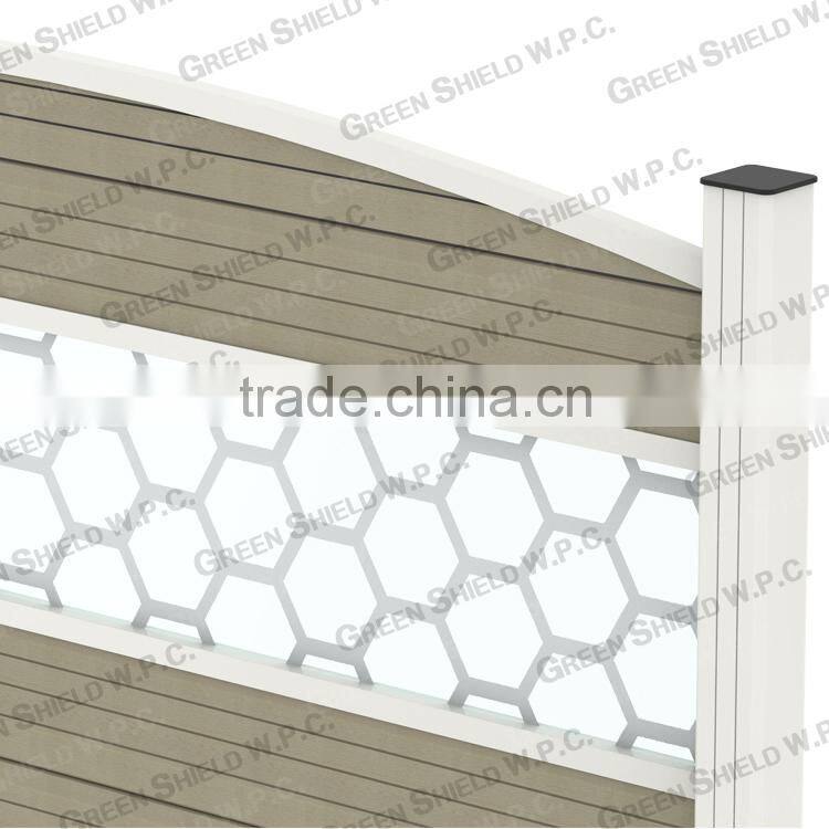 Wood Plastic Fence/Enclosure Wall 1.8m/2.0m/figured/glass