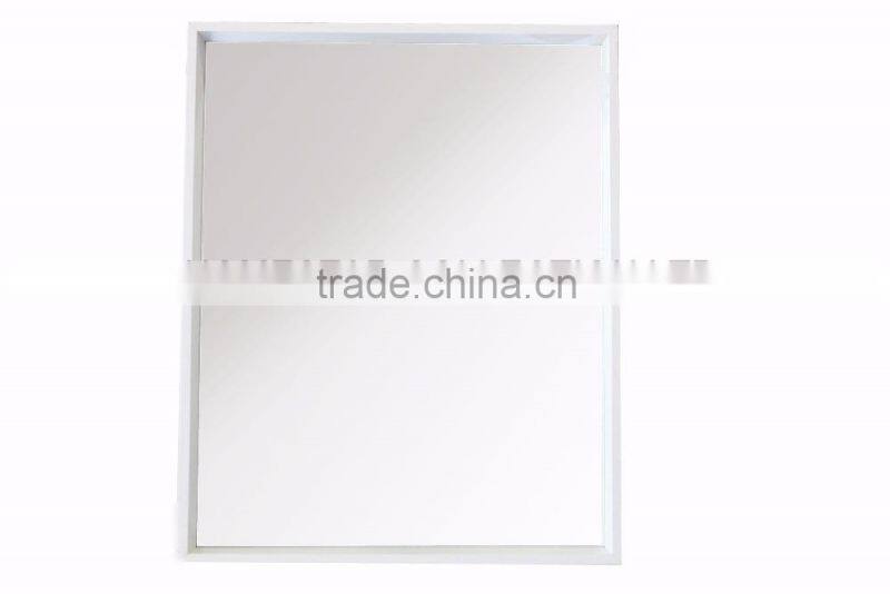 Withe wooden glass mirror