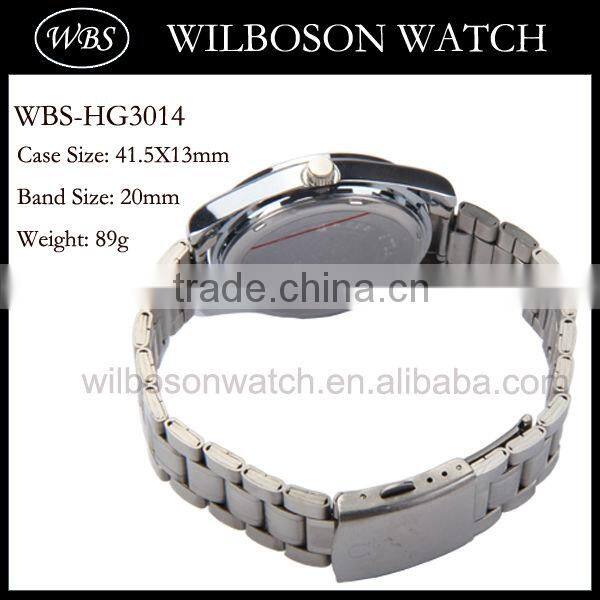Quartz stainless steel back watch for men
