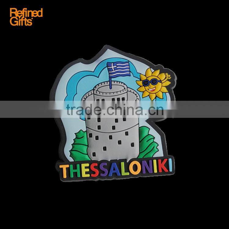 Crete Beach PVC Rubber Magnets Soft 3D Fridge Magnets OEM Menufacture ECO-friendly