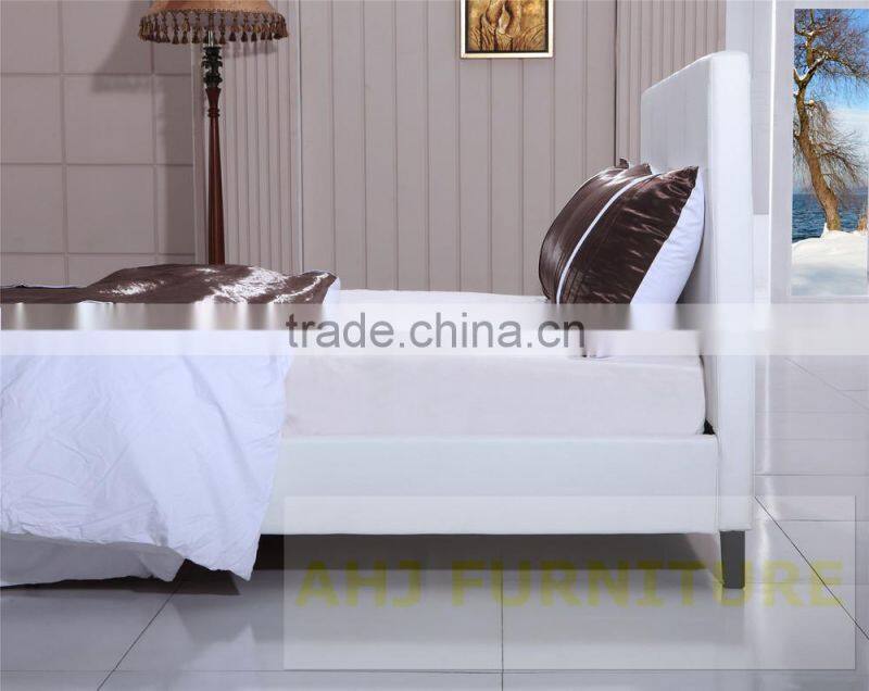 canopy bed frame, red leather bed frame, leather bed frame