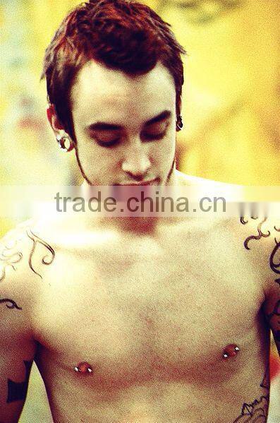 Fish logo lip labret ring