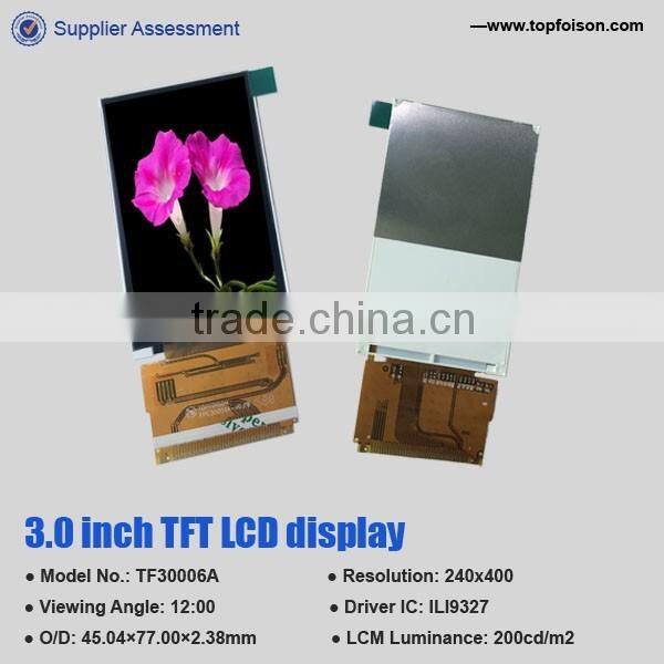 3.0 inch tft lcd monitor smart mobile 240*400 tft lcd monitor