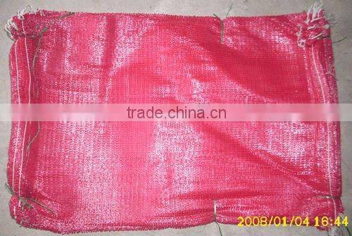 PP and PE mixed knitted plastic mesh bags with drawstring
