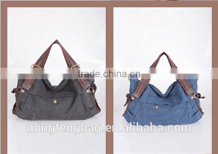 Custom Women Tote Fashion Messenger Canvas Travel Bag