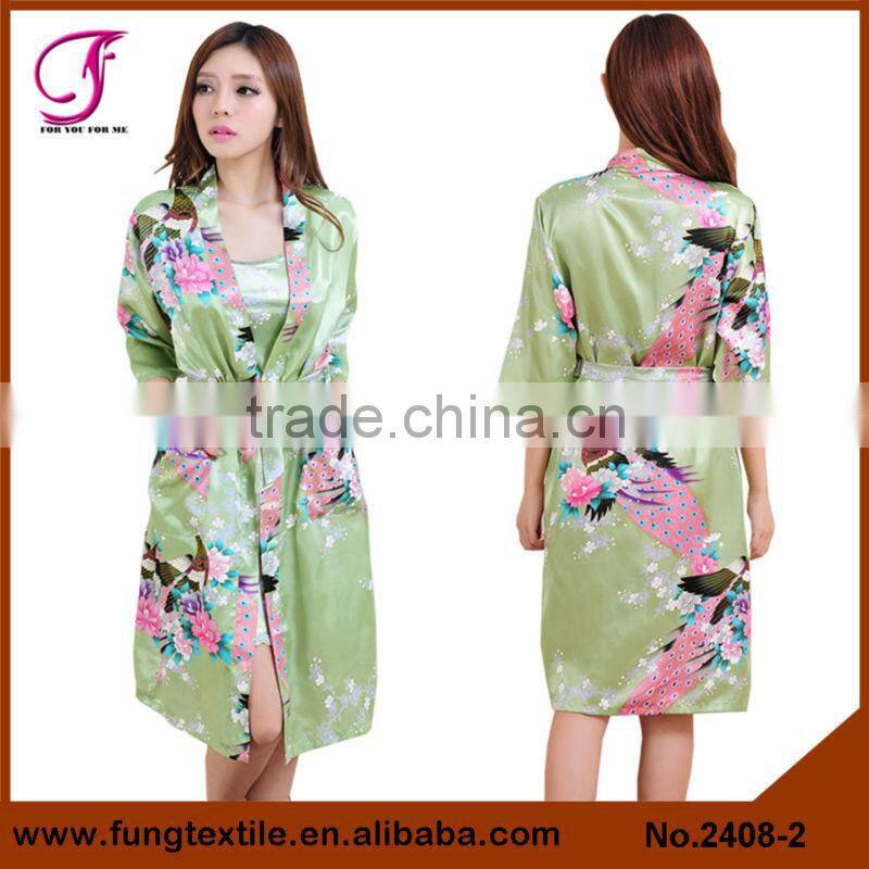 2405 Beautiful Polyester Two-piece Robe For Women