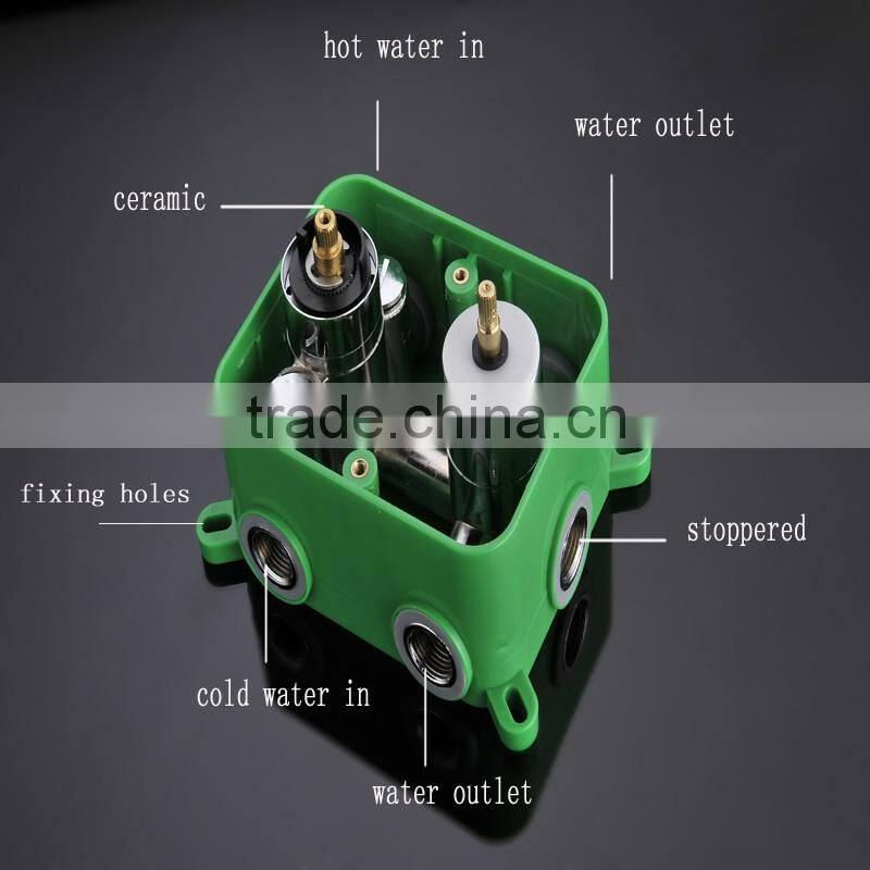 wholesale square concealed mounted thermostatic shower mixer rainfall shower head set with 6pcs big led light