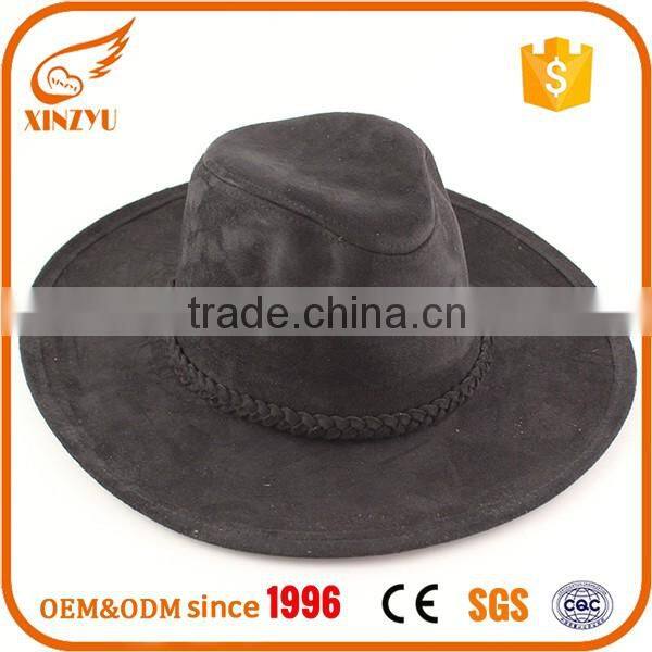 Cheap plain felt cowboy hats wholesale diy felt hats with ribbon & rope