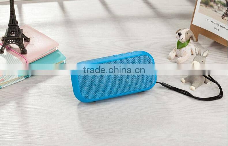 Portable mini bluetooth speaker with built-in rechargeable battery