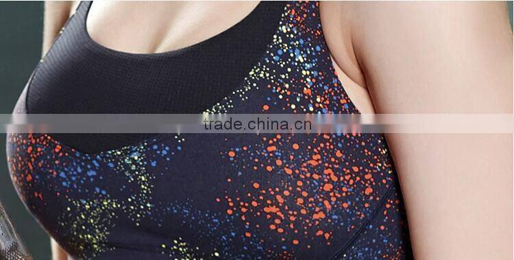 High quality no rim women seamless sport gym bra top