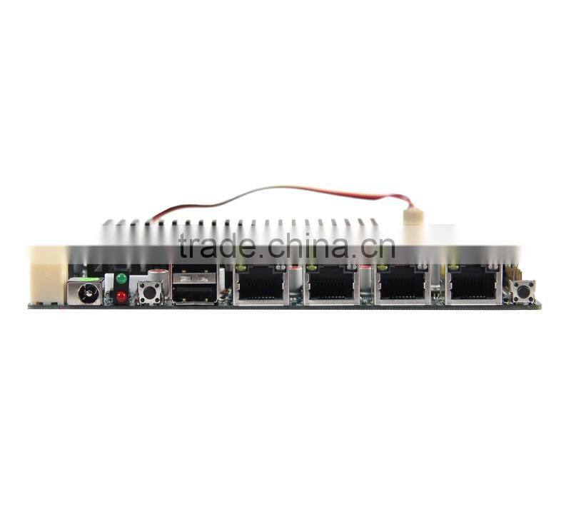 4 Lan ports X86 Atom D525 embedded DC power cheap industrial network security firewall motherboard