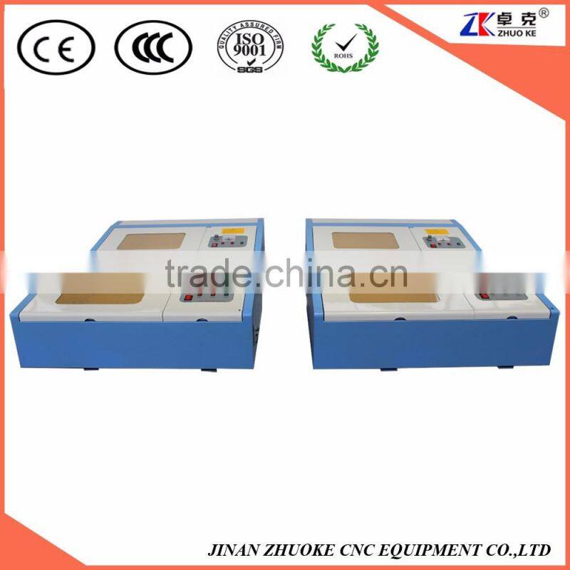 Free Shipping 40W Mini Laser Engraver 250*250mm/300*300mm With Honey Comb Working Table Infrared Positioning System ZK-2525