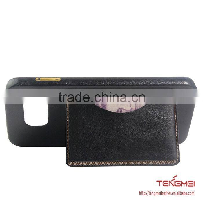 2016 crazy horse leather back cover for samsung s7 plus case