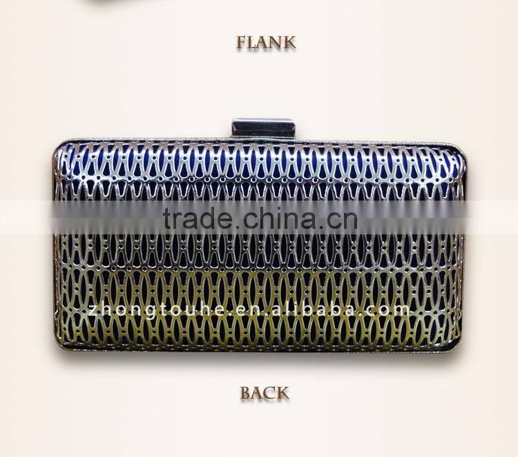 Wholesale women fashion metal evening clutch box