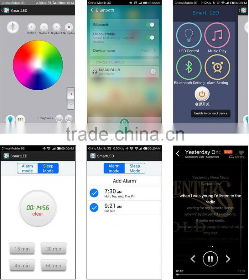 Smart APP Speaker E27 Base for China LED Lighting Christmas Tree