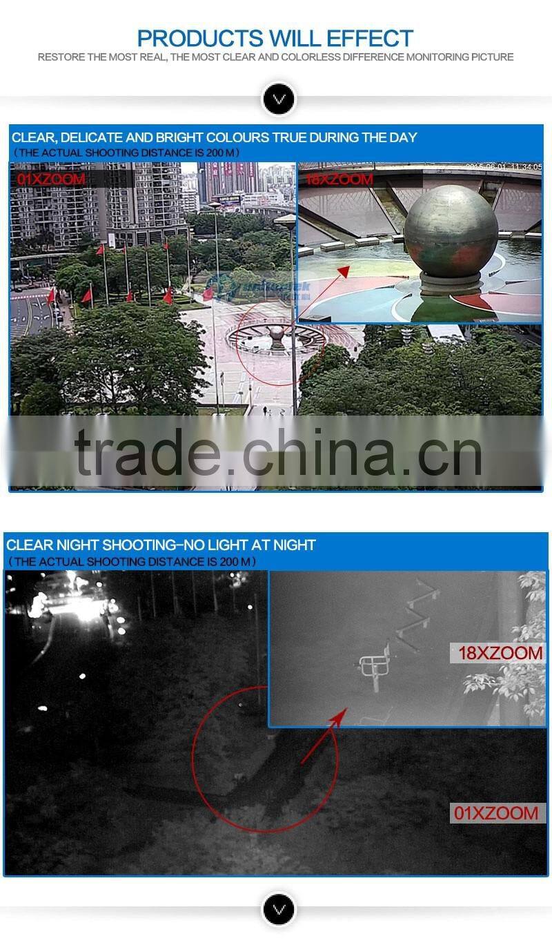 HDCVI PTZ Camera IR-CUT HD 2MP 1080P 7'' Middle Speed 18X Zoom Outdoor 9*Array Distance IR 120m Camera Auto IRIS