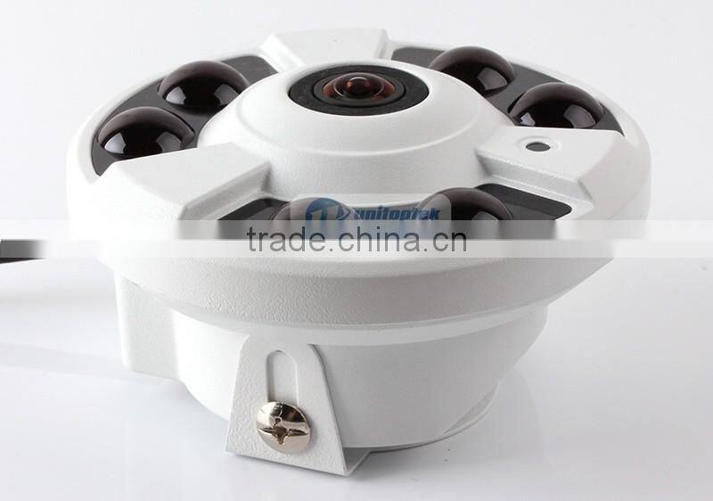 180/360 Degree Wide Angle NightVision 4MP Fisheye Panorama IP Camera With POE Port