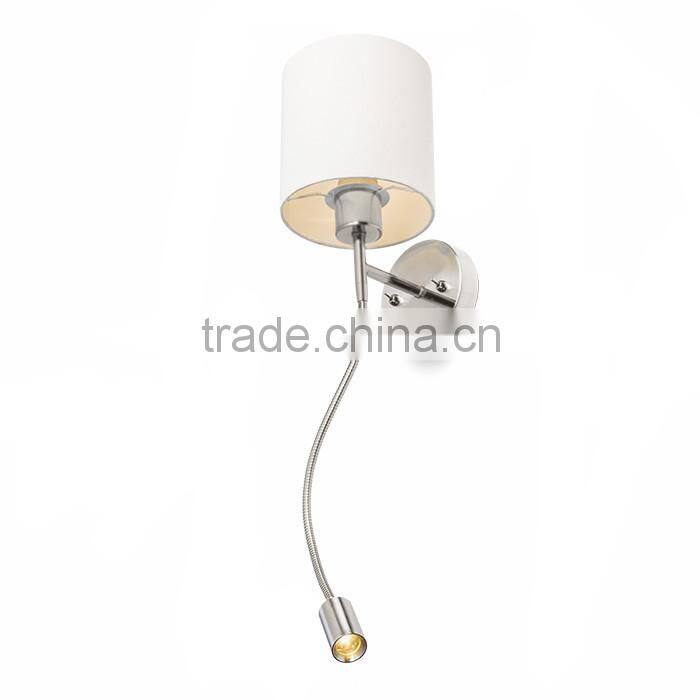 chrome LED 3Watt bedside reading wall light