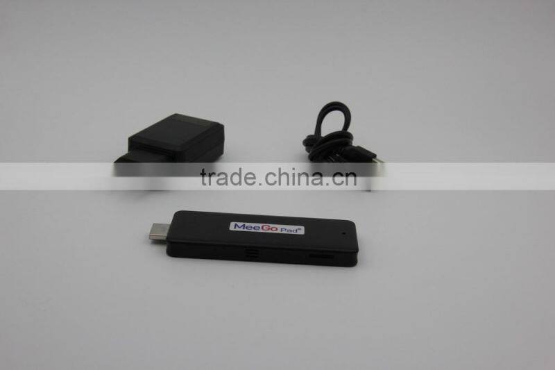 2014 latest Meegopad Intel Quad Core Z3735F win8 mini pc dongle TV dongle windows Android Linux wintel box tv stick