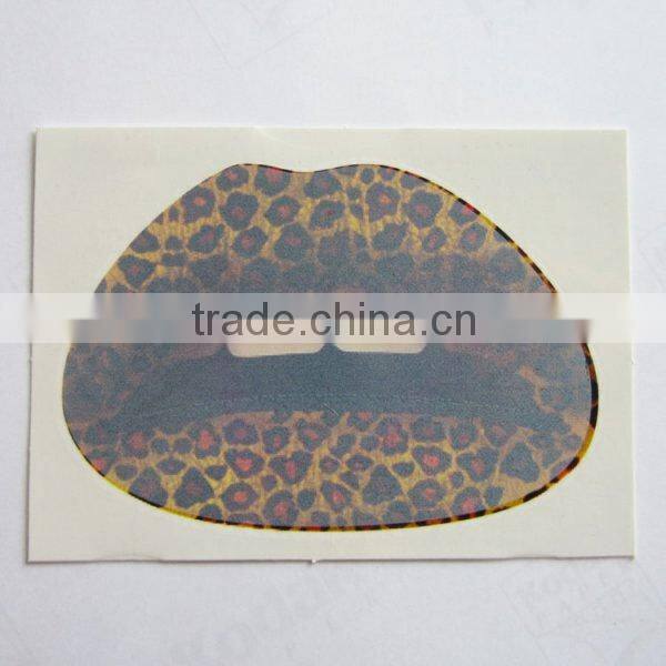 Custom silver bling glitter lip temporary tattoo sticker art tattoo sticker factory