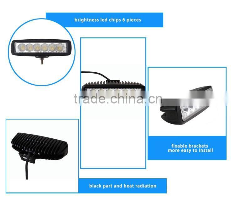 high brightness 6000K 12v 18w led work light