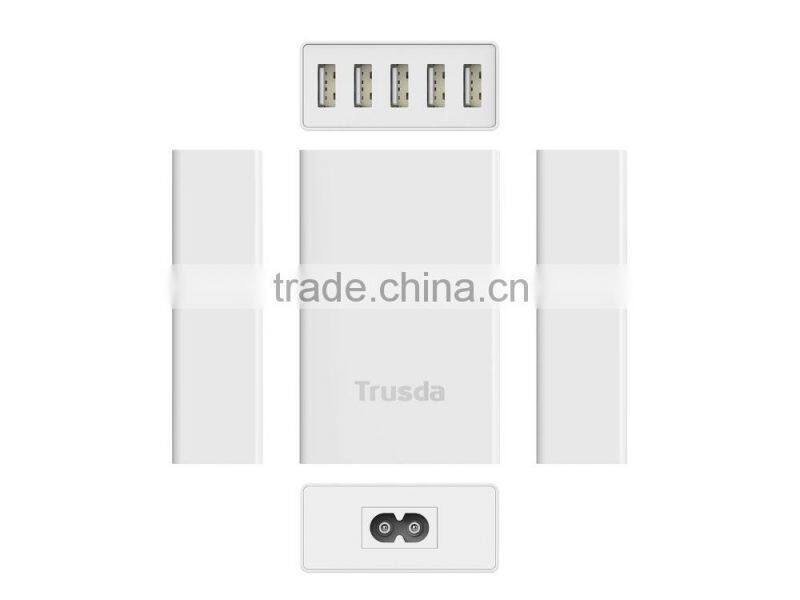 CE,ROHS,FCC Approved usb charger ODM/OEM quick delivery (E230541) PSE 5-PORT USB Charger with Smart IC