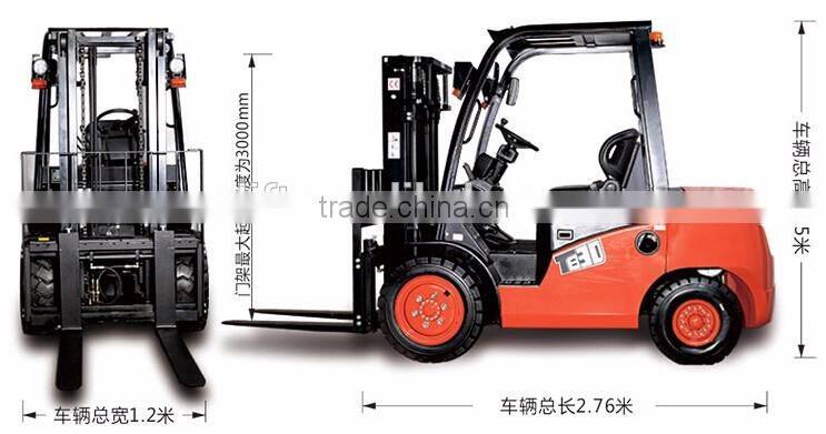 2.5 Ton Hydraulic Diesel Forklift Truck With Japanese Isuzu Engine