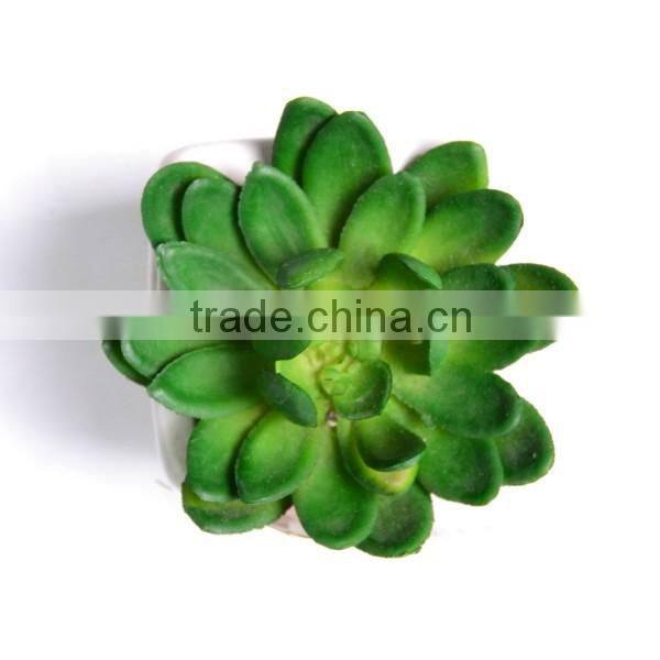 Artificial Echeveria Succulent in dark Green Wide Bloom