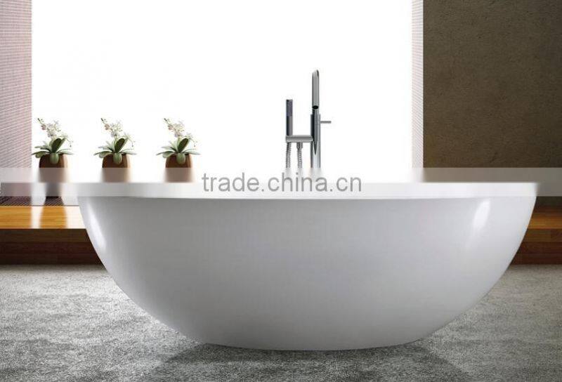 New Design!artificial stone bathtub , acrylic solid surface freestanding bathtubs