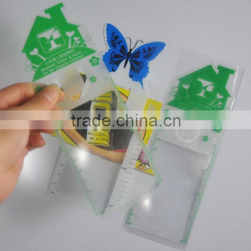 Custom design card size pvc magnifier / pvc business card