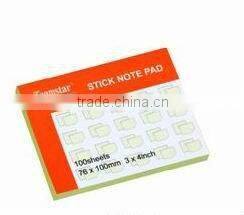 yellow stick note pad