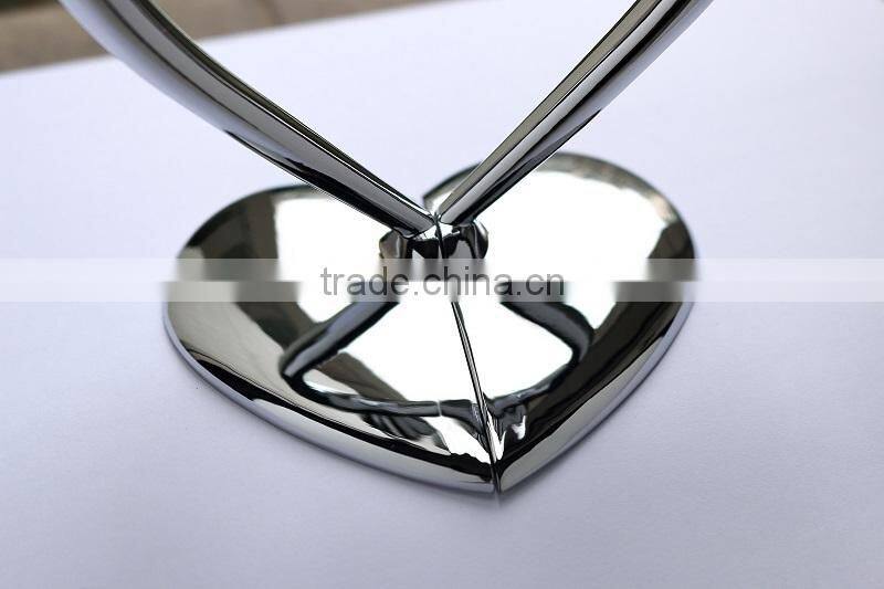 2015 new design lead free clear crystal 170ml wedding glass with heart shape