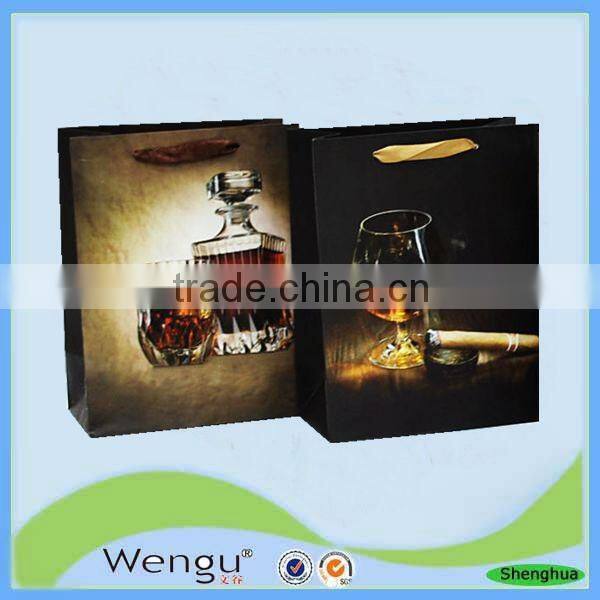 cheap small plain paper tote gift bag with ribbon handles made in china supplier and manufacture