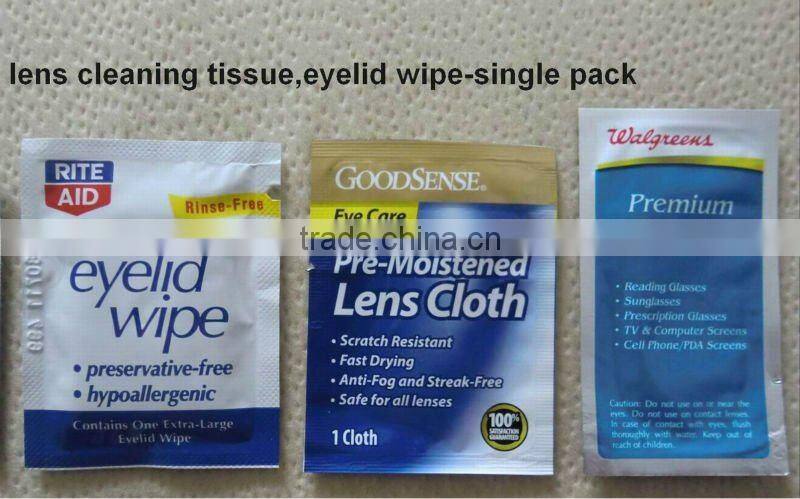 eyeglass cleaning wipe-individually wrapped lens,sunglasses cleaner