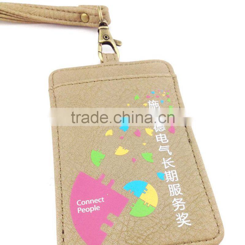 New Design Leather ID Card Holder with Rope