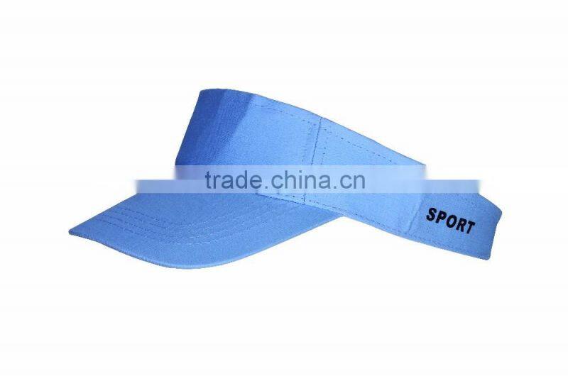 3D embroidery peak 100% cotton twill custom sun visor for promotion